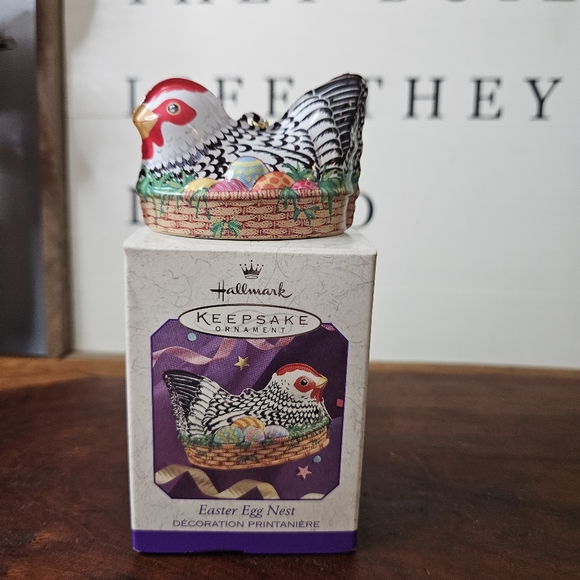Hallmark Keepsake Chicken Christmas Ornament "Easter Egg Nest" New - Picture 9 of 9